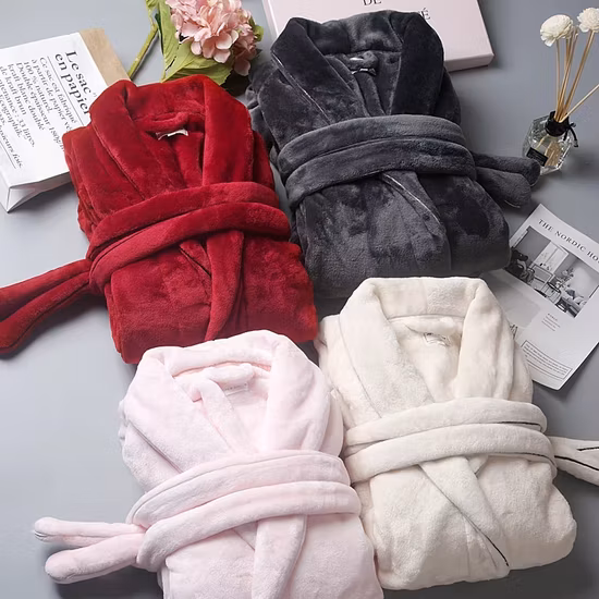 Wholesale Luxury Famous Brand Silk Satin Long Sleeve Pajama Luxury Sleepwear with Headband 100% Cotton Terry Waffle Unisex Bath Robe Bathrobe Set for Women
