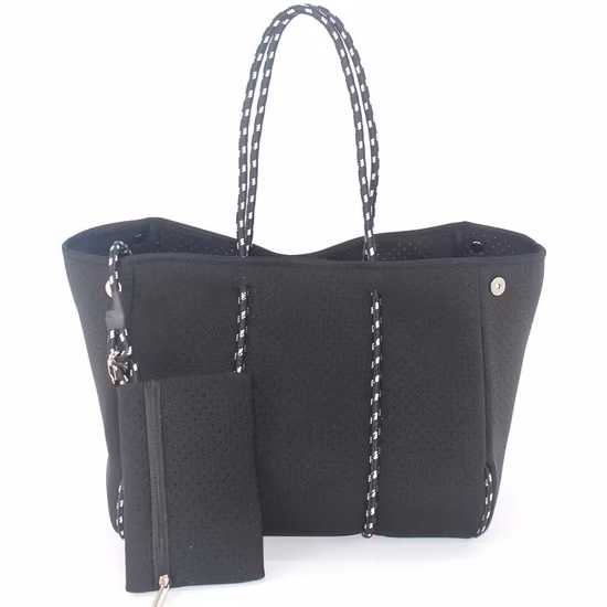 Wholesale Perforated Neoprene Waterproof Fashion Tote Bag Lunch Picnic Beach Bag Camouflage Shoulder Handbags Bag